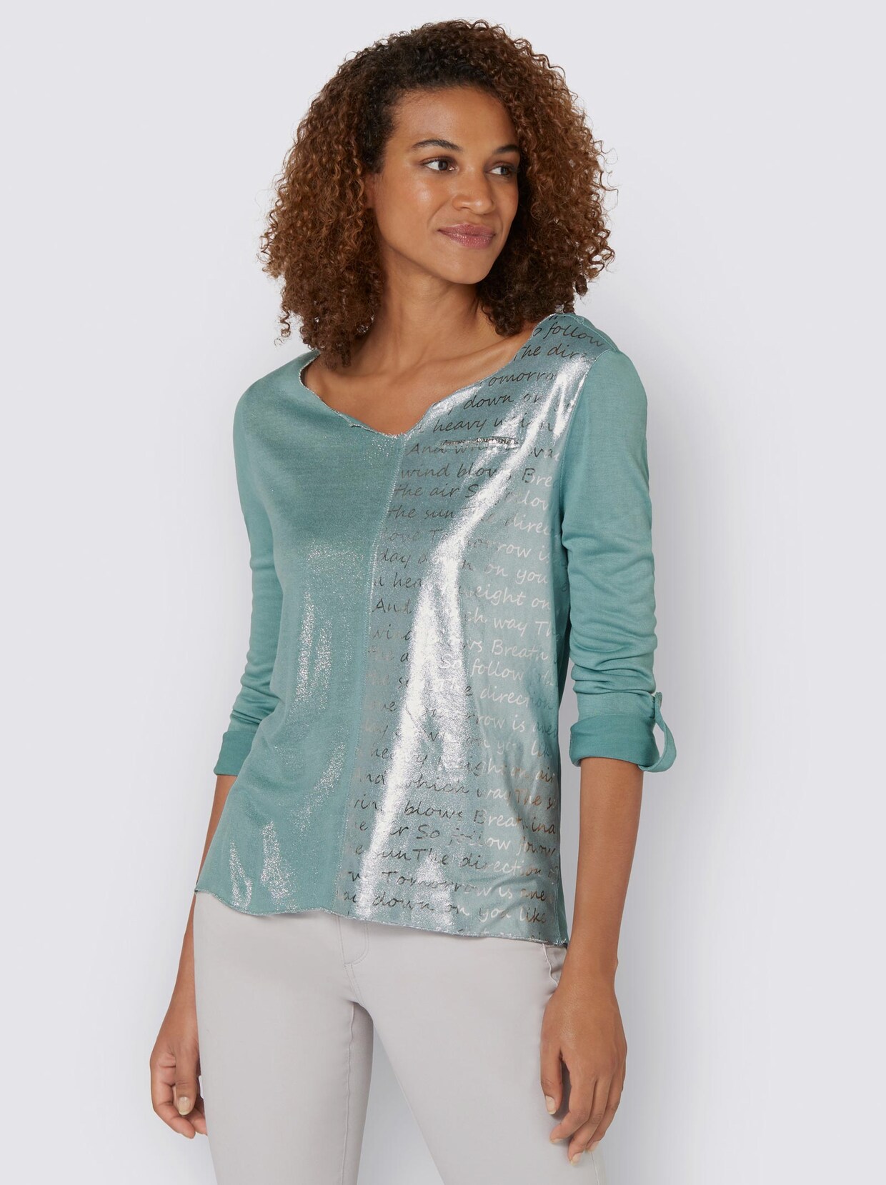 Shirt met print - winterturquoise