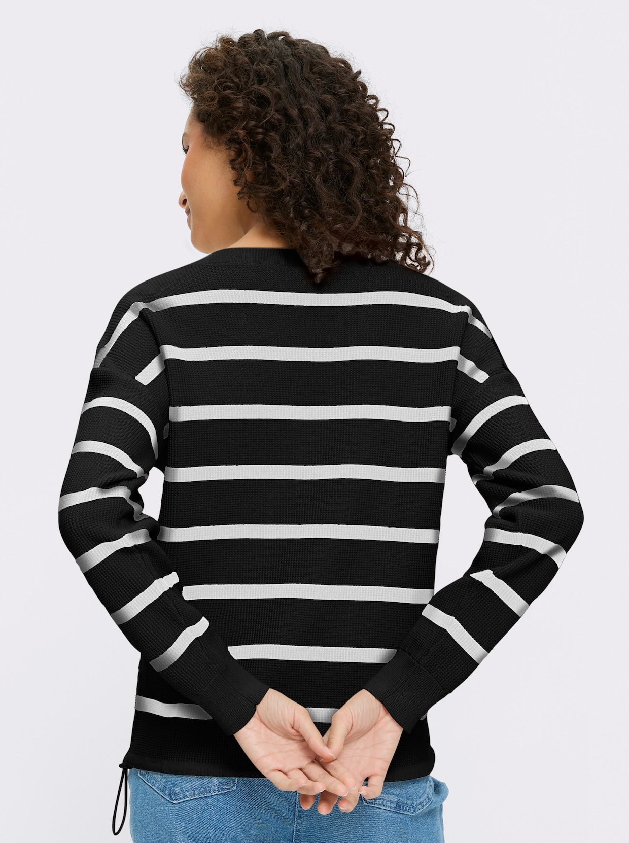 heine Pull en tricot - noir-écru à rayures