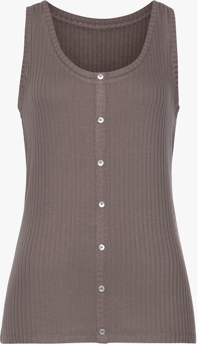 Vivance ribtanktop - taupe