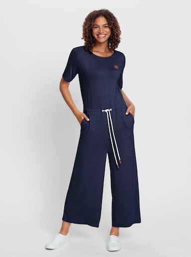 Jumpsuit mit weitem Bein - marine