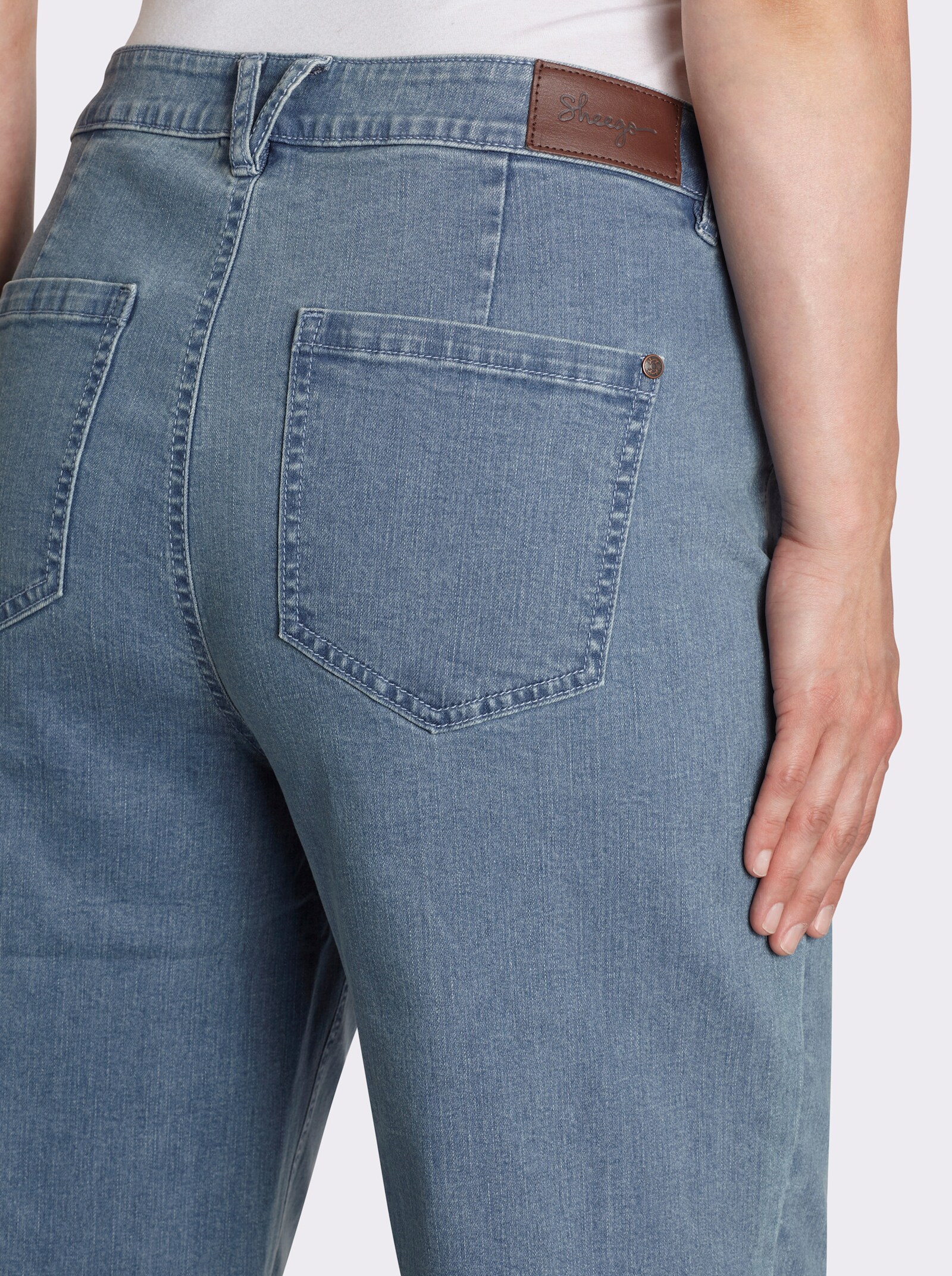 sheego Jeans in weiter Form - blue-bleached