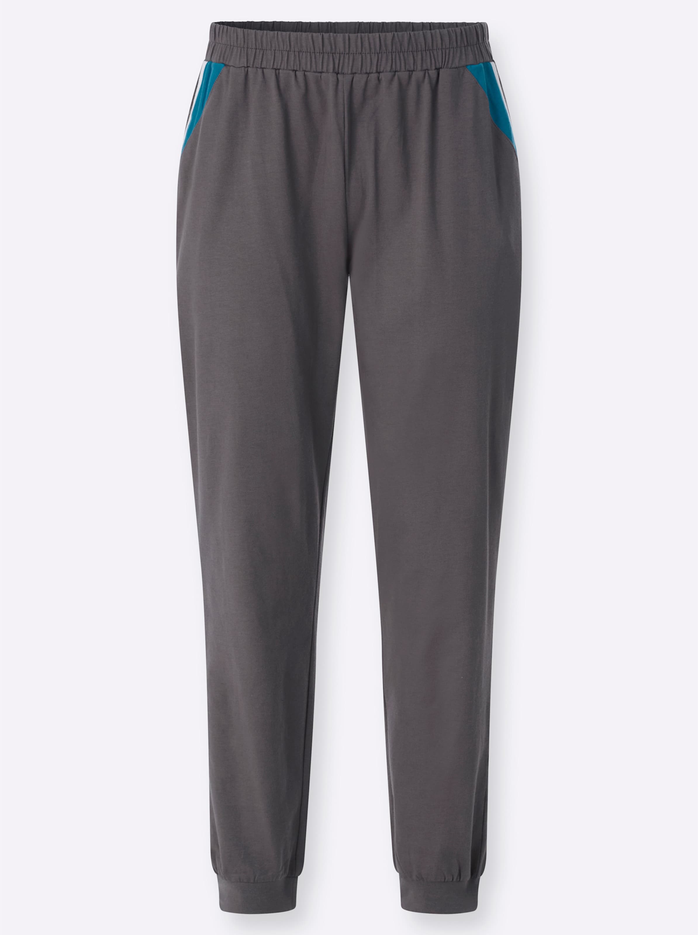 Herren Freizeithose mit Kontrasteinsätzen anthrazit, Größe 26/27 - Bild 2