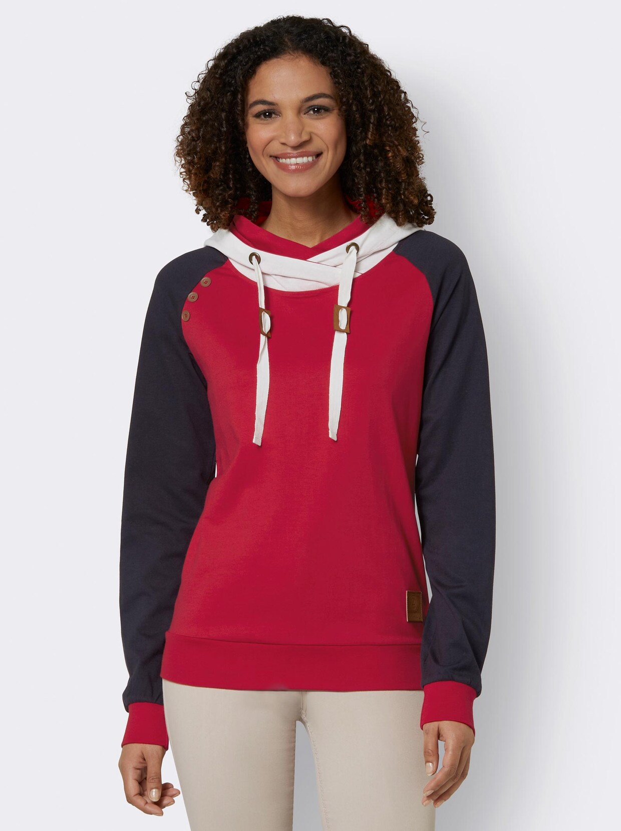 Sweatshirt - rot-marine