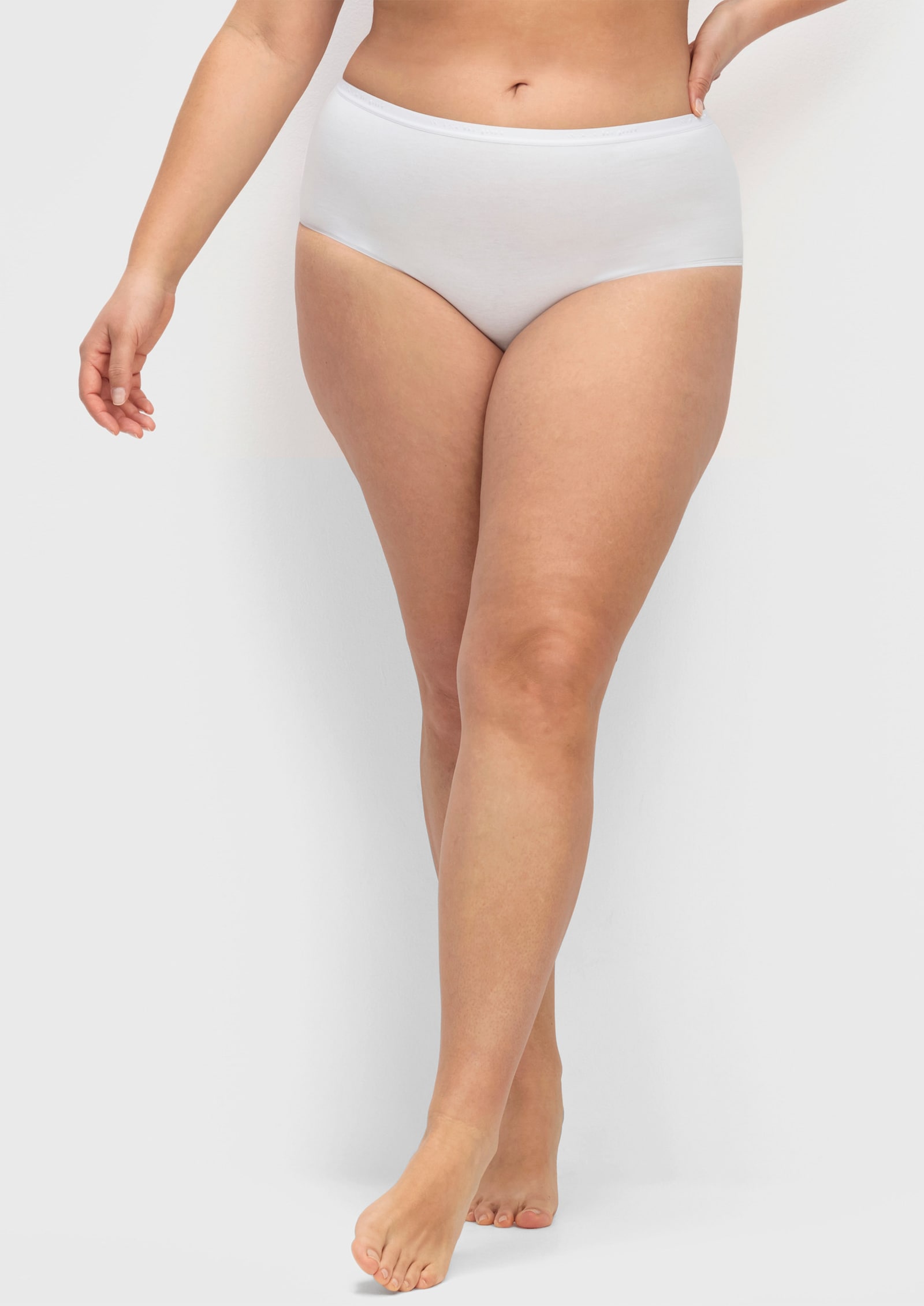 Taillenslip mit Elastik-Abschlüssen - weiß