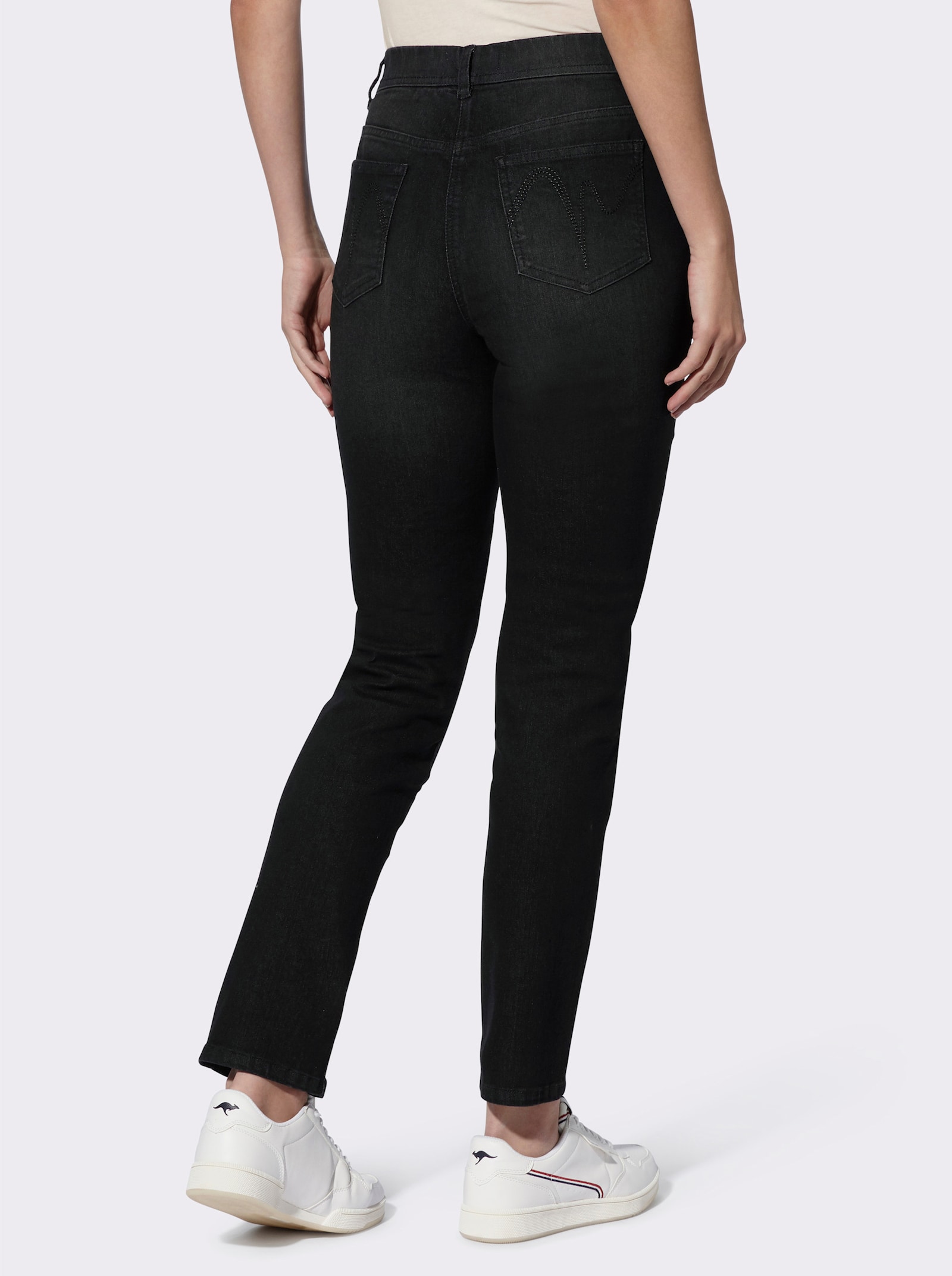 heine Schlupfjeans mit Gürtelschlaufen - black denim