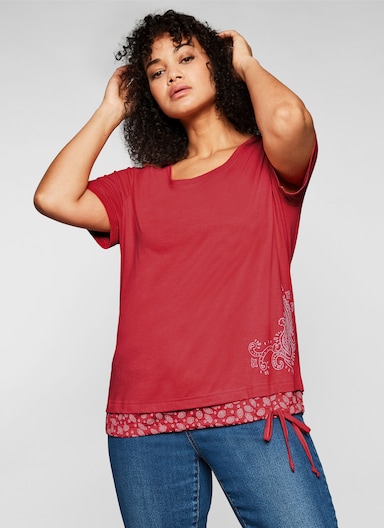 sheego Kurzarmshirt - mohnrot