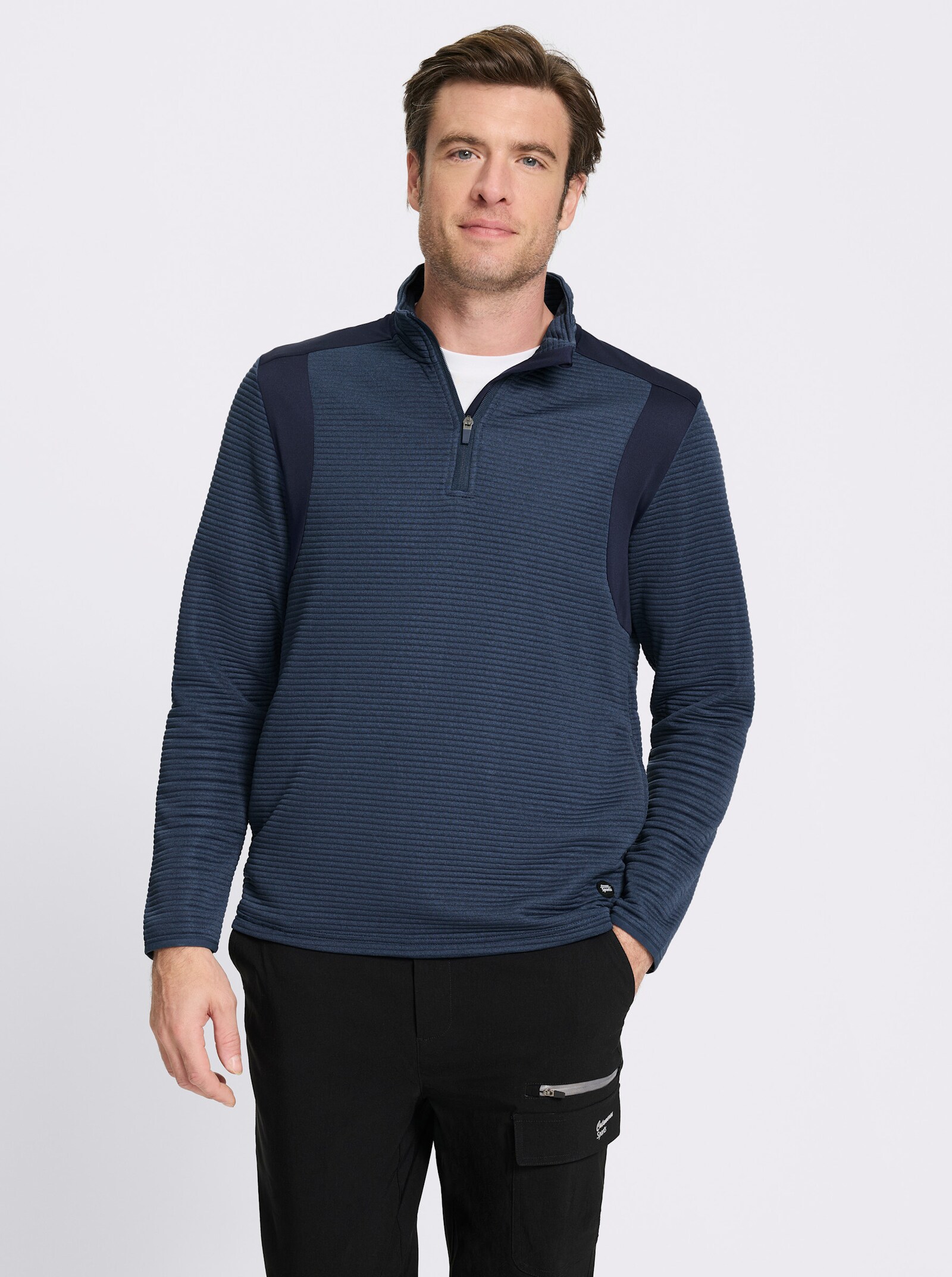 Catamaran Sports Sweatshirt mit Einsätzen - dunkelblau-meliert