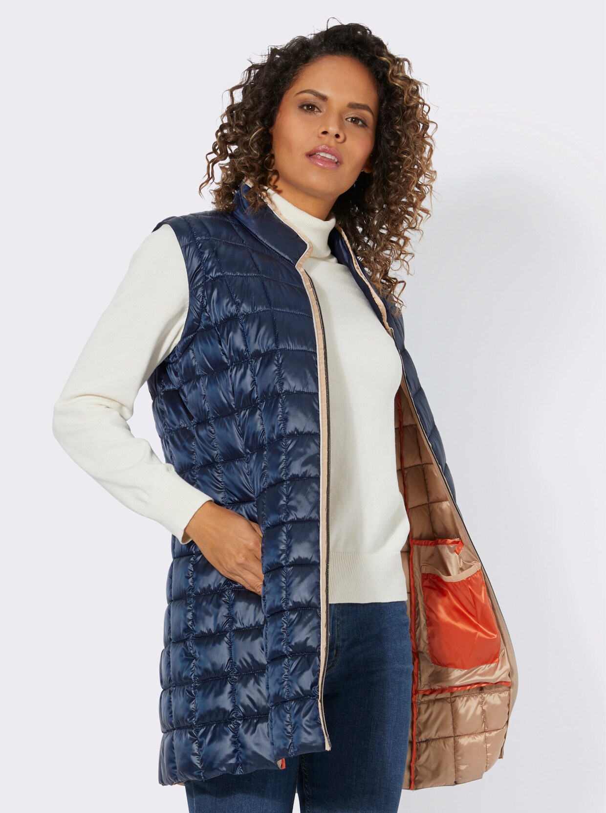 Green Goose Lange jas - marine