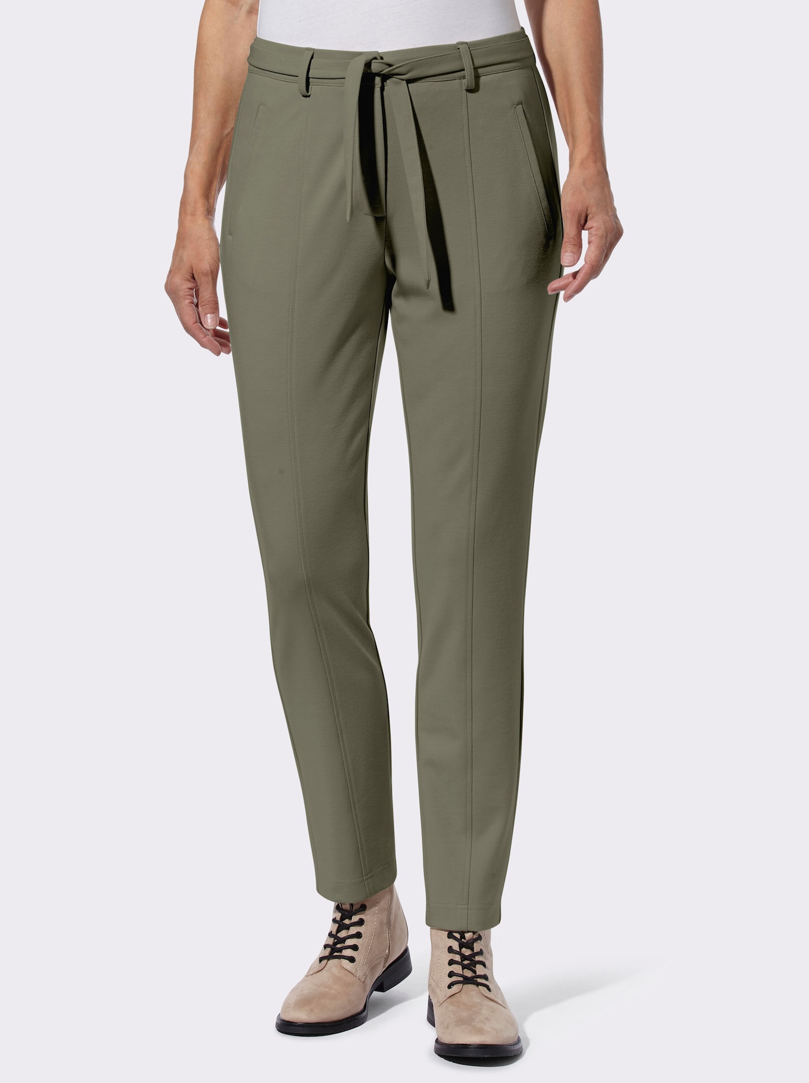 Jerseyhose inklusive Bindegürtel - khaki