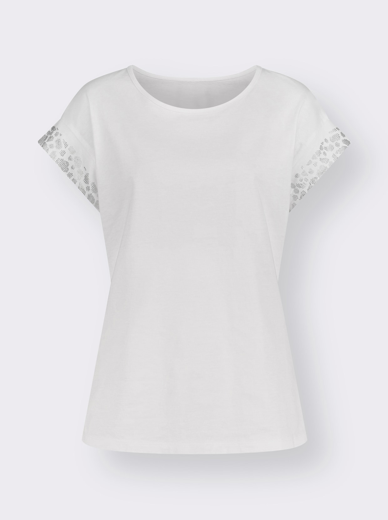 Rundhalsshirt - weiß