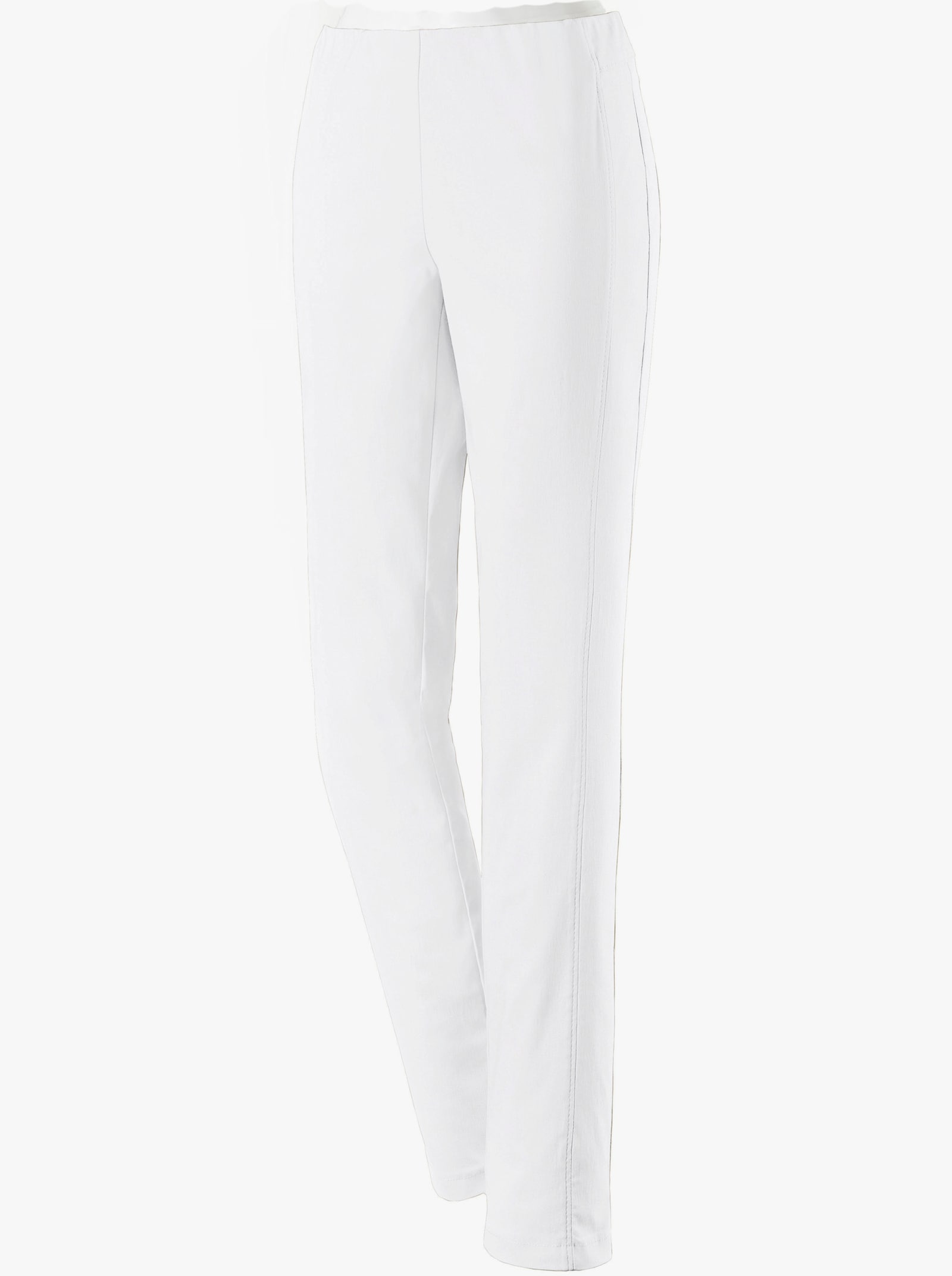 Stehmann Comfort line Pantalon avec ceinture, qualité viscose - blanc