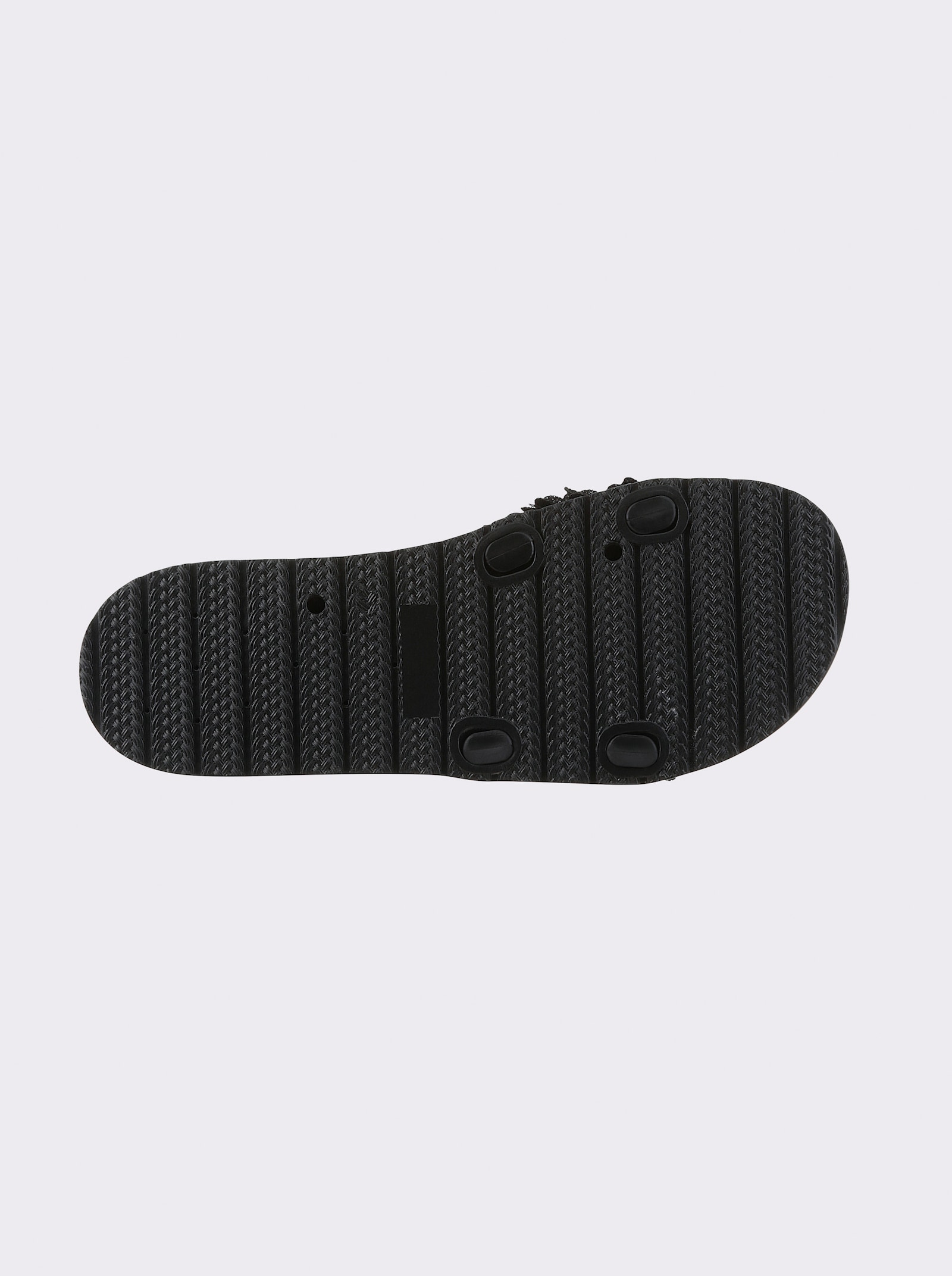 Siebi´s Badepantolette mit Applikation - schwarz