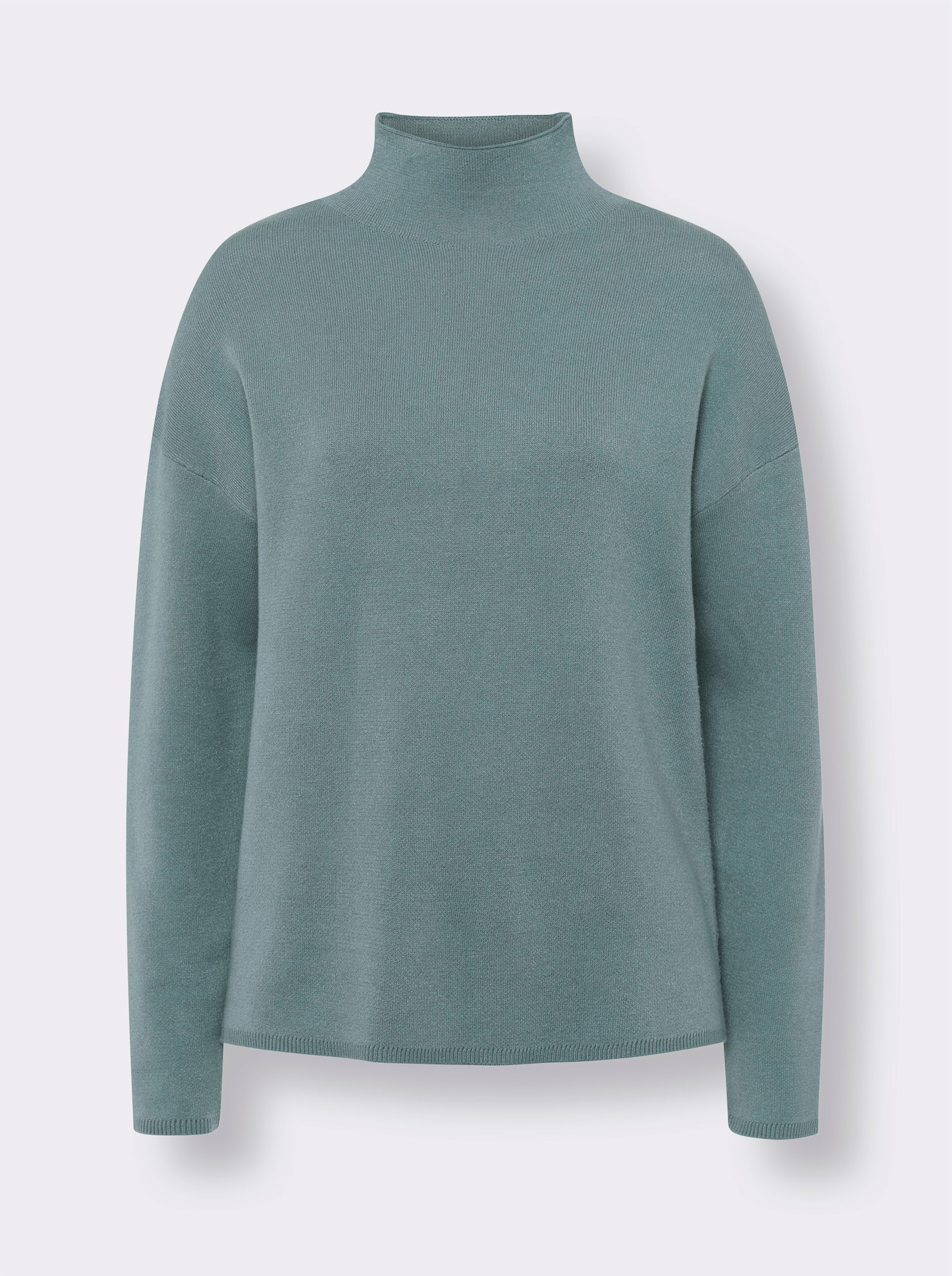 heine Pullover van fijntricot met opstaande kraag - jade