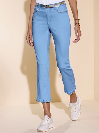 7/8-Jeans mit Push-up-Effekt - himmelblau