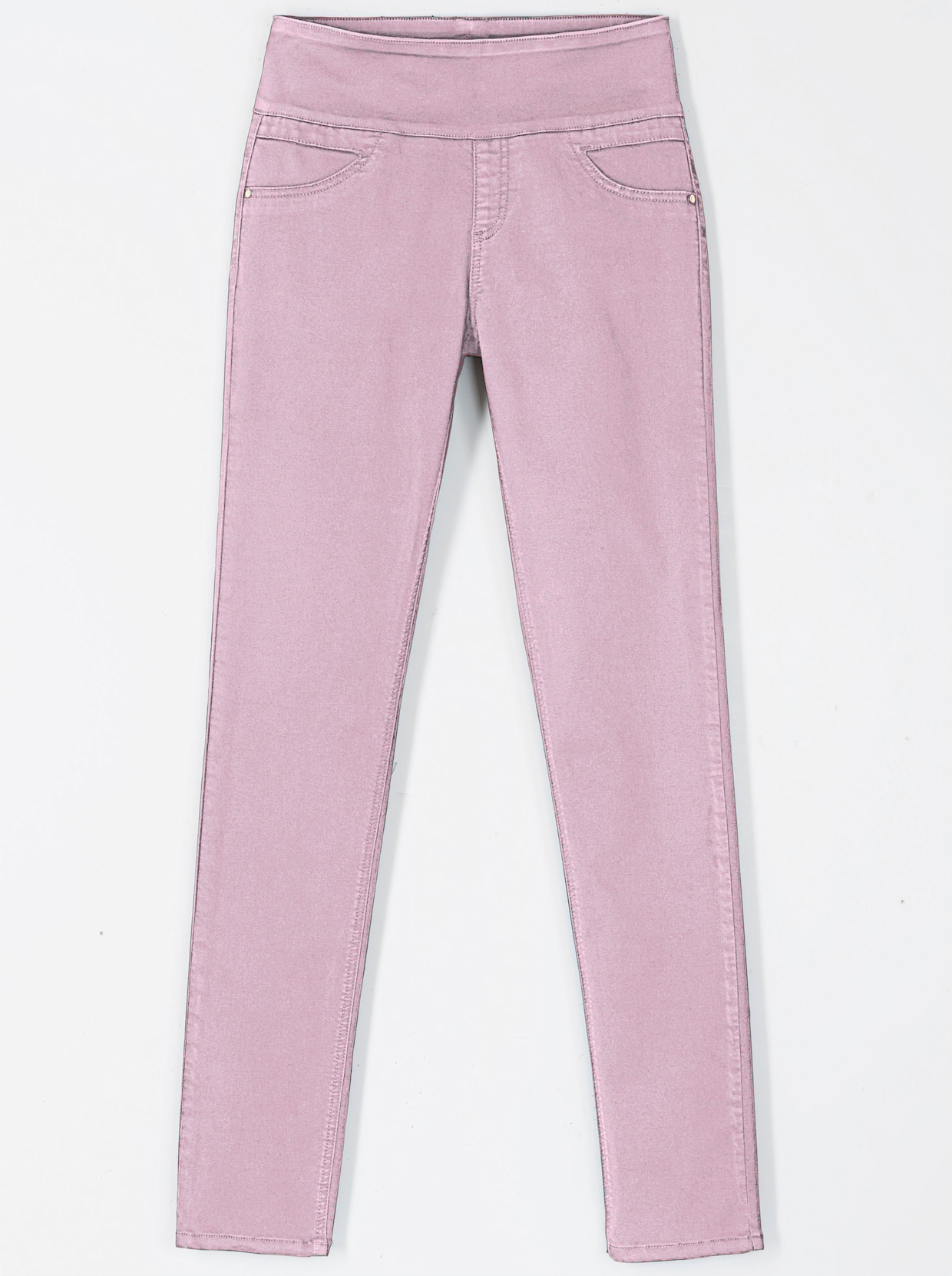 Schlupfhose mit hohem Dehnbund - rosé