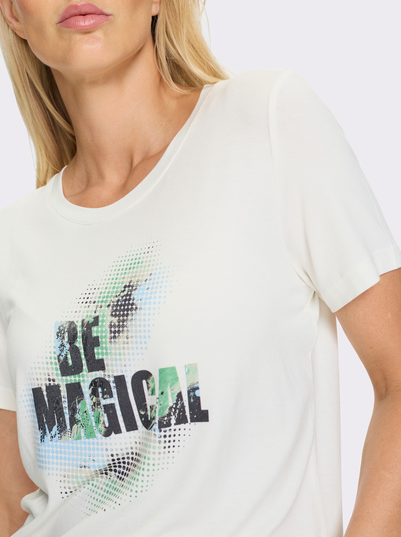 heine Shirt met korte mouwen - ecru