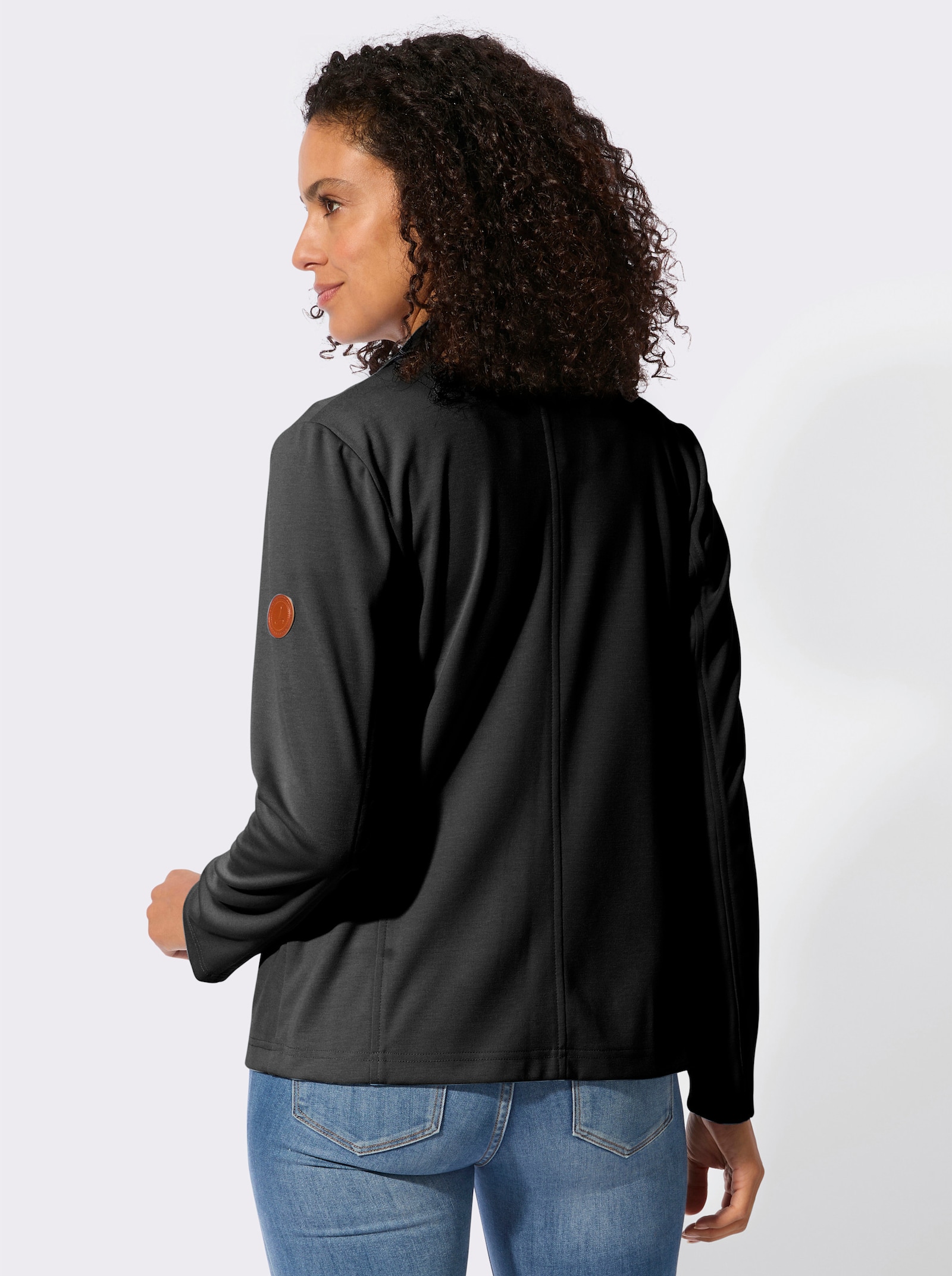 Jerseyblazer in Interlock-Qualität - schwarz