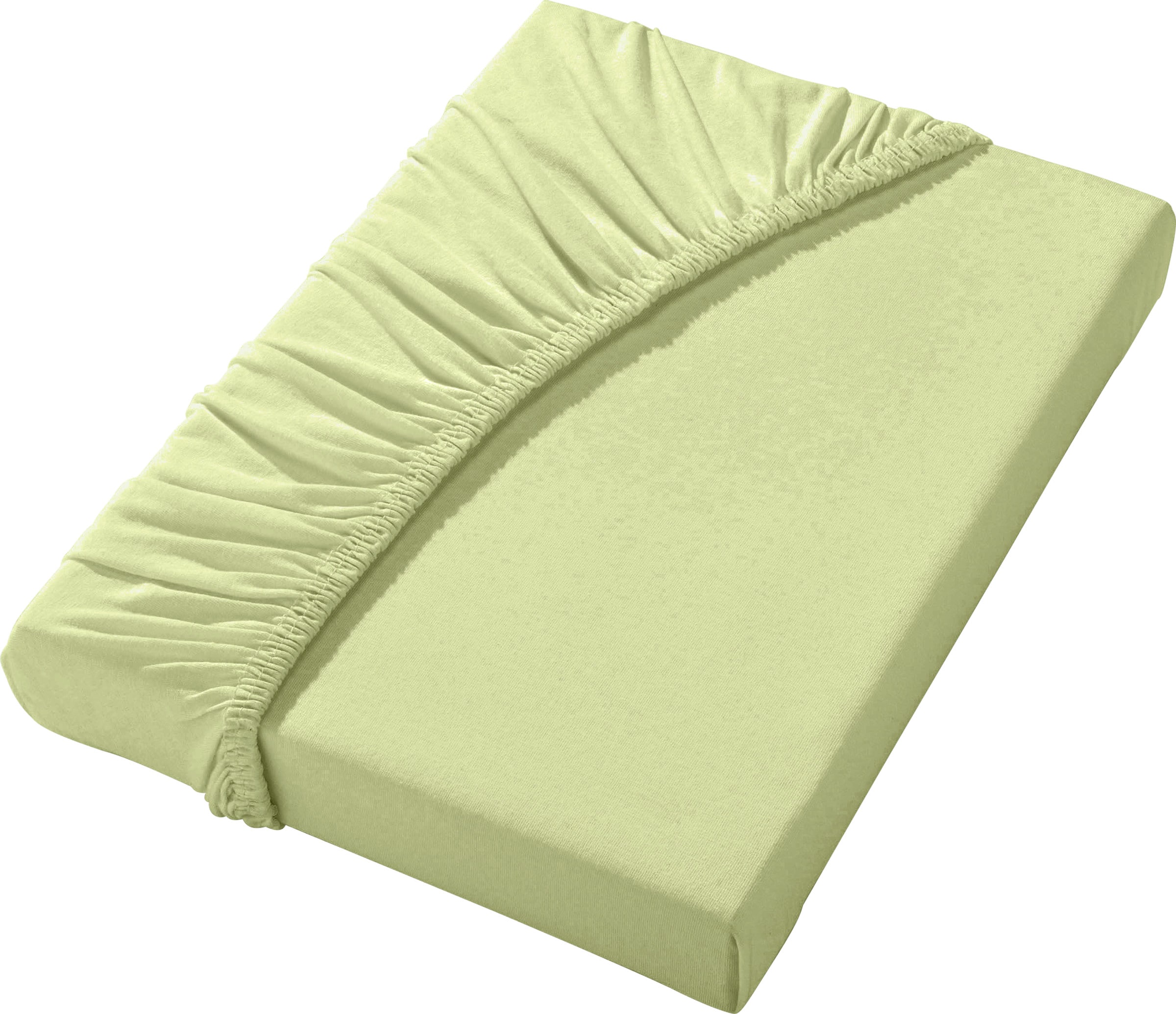 Tisch Bett günstig Kaufen-Spannbetttuch in lindgrün von wäschepur. Spannbetttuch in lindgrün von wäschepur <![CDATA[Spannbetttuch in Single-Jersey aus dauerelastischer Wirkware. Rundum-Gummizug. Geeignet für eine Matratzenhöhe von bis zu 28 cm. Um die günst