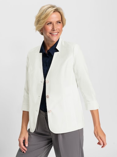 Blazer in Leinen-Optik - ecru