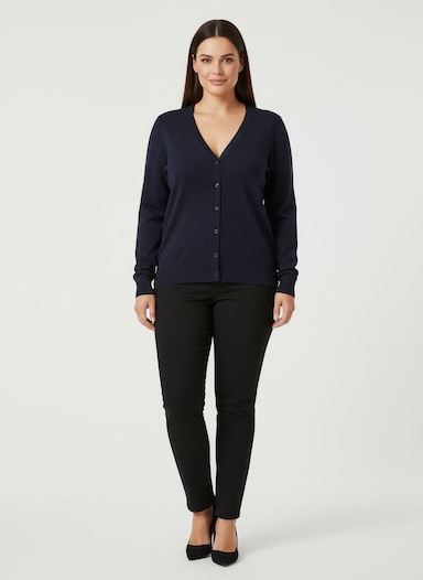 Strickjacke mit V-Ausschnitt - marine