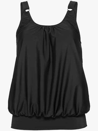 feel good Tankini-Oberteil mit Elastik-Bund - schwarz