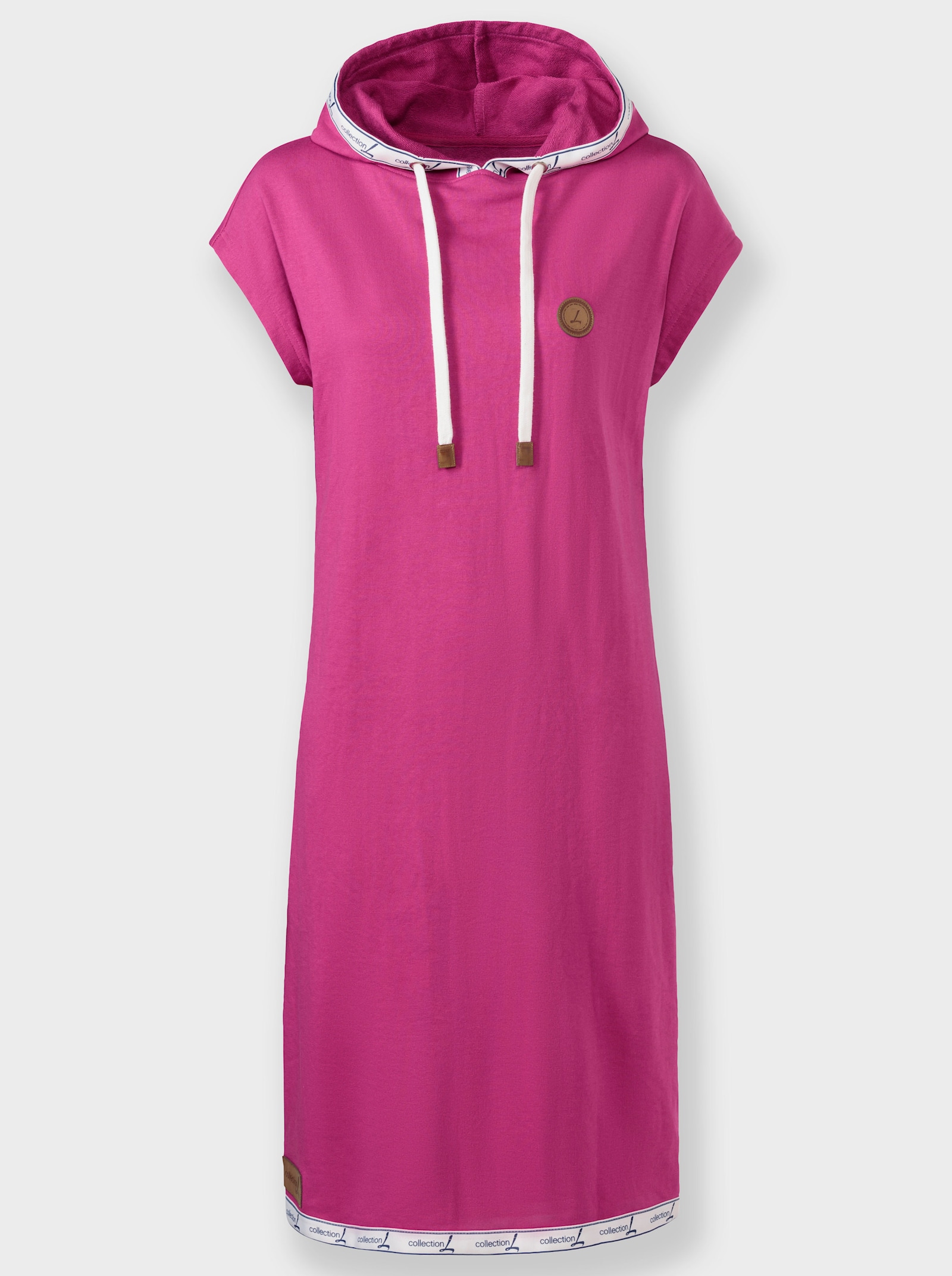 Jerseykleid im Baumwoll-Mix - magenta