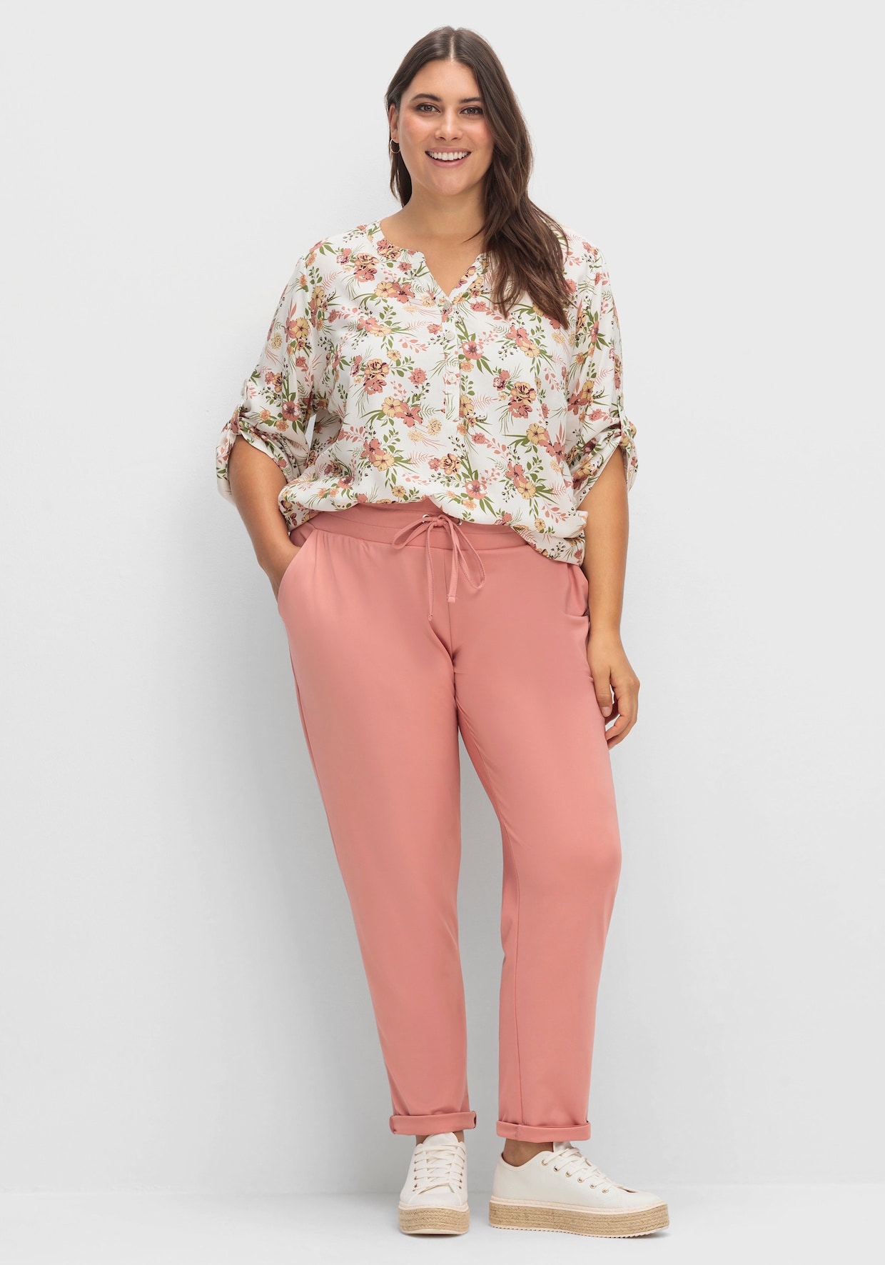 Schlupfhose in Stretch-Qualität - rosenholz