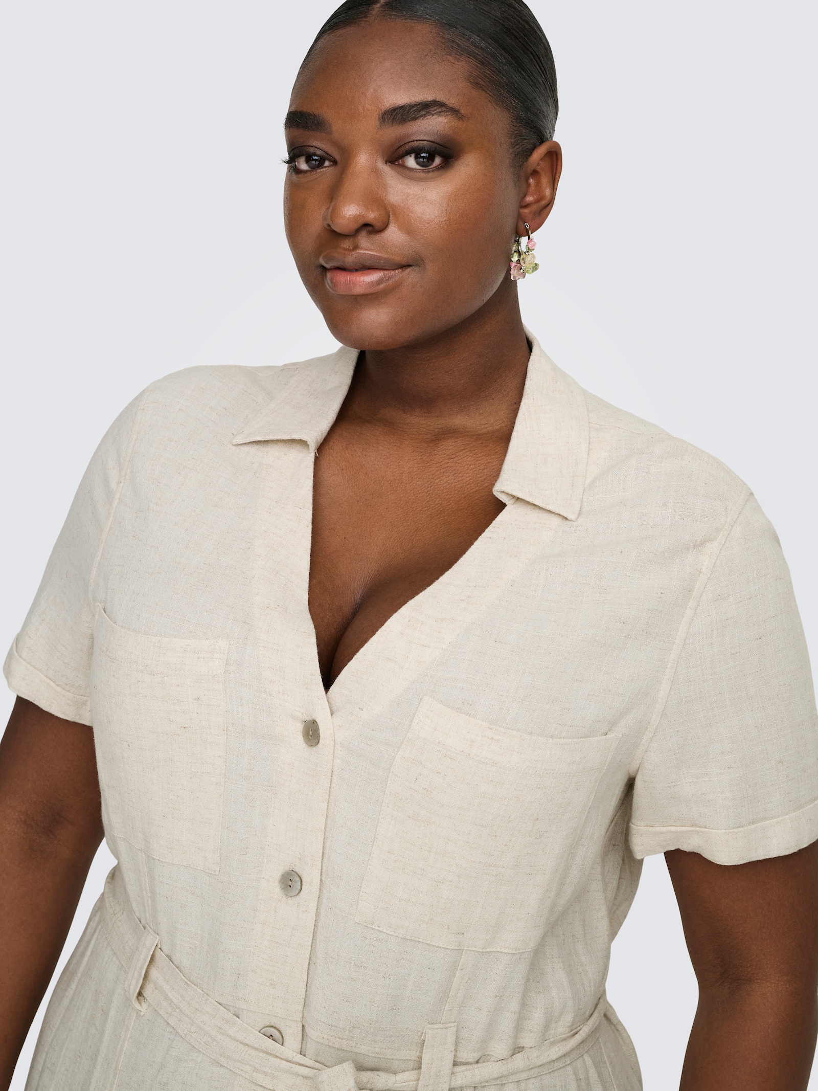 ONLY CARMAKOMA Blusenkleid - moonbeam