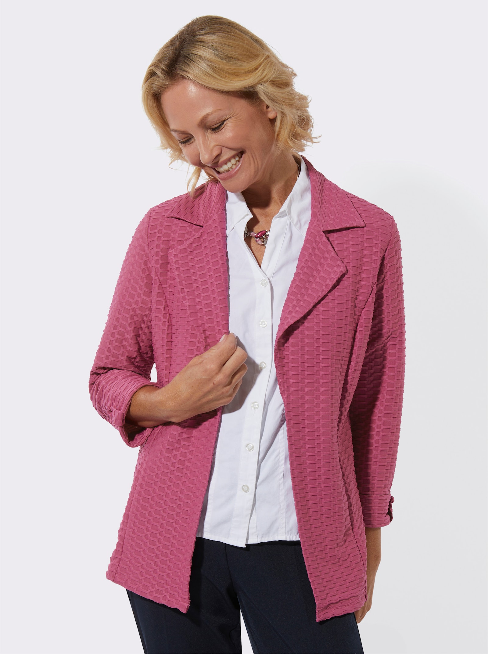 Shirtjacke in pflegeleichter Struktur-Qualität - erika