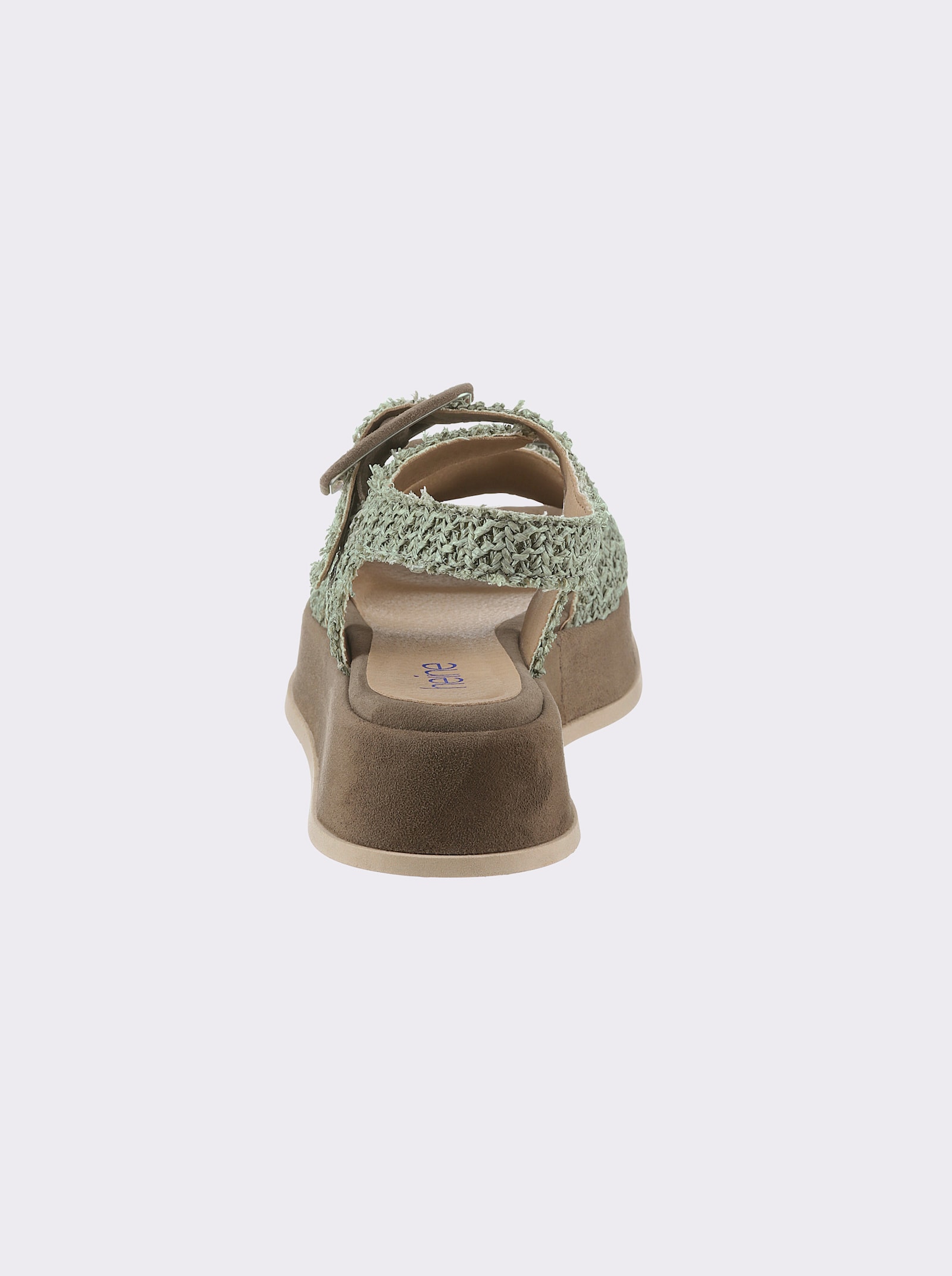 heine Sandalette mit Plateausohle - khaki-oliv
