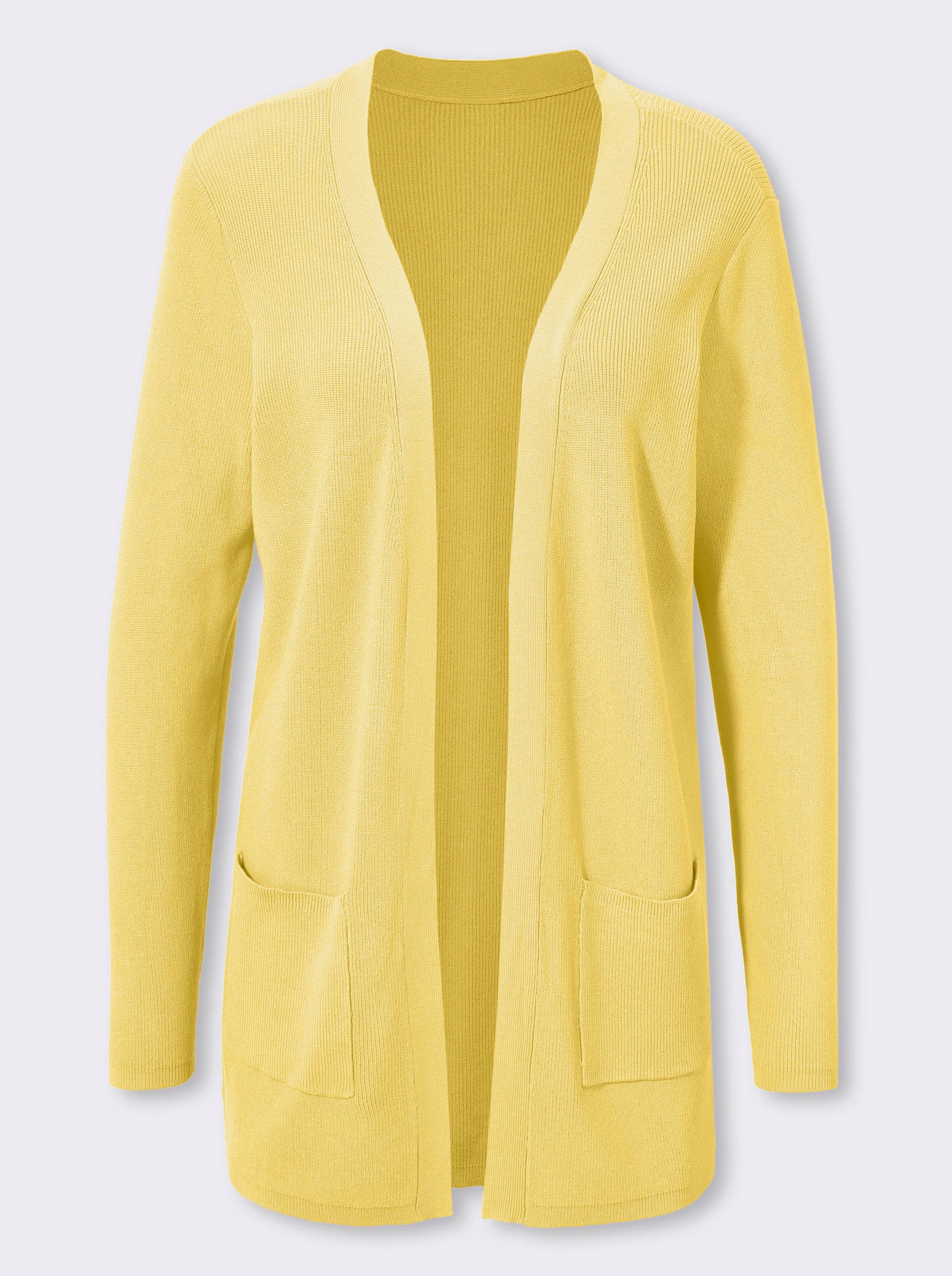 Lang vest van viscose - citroen