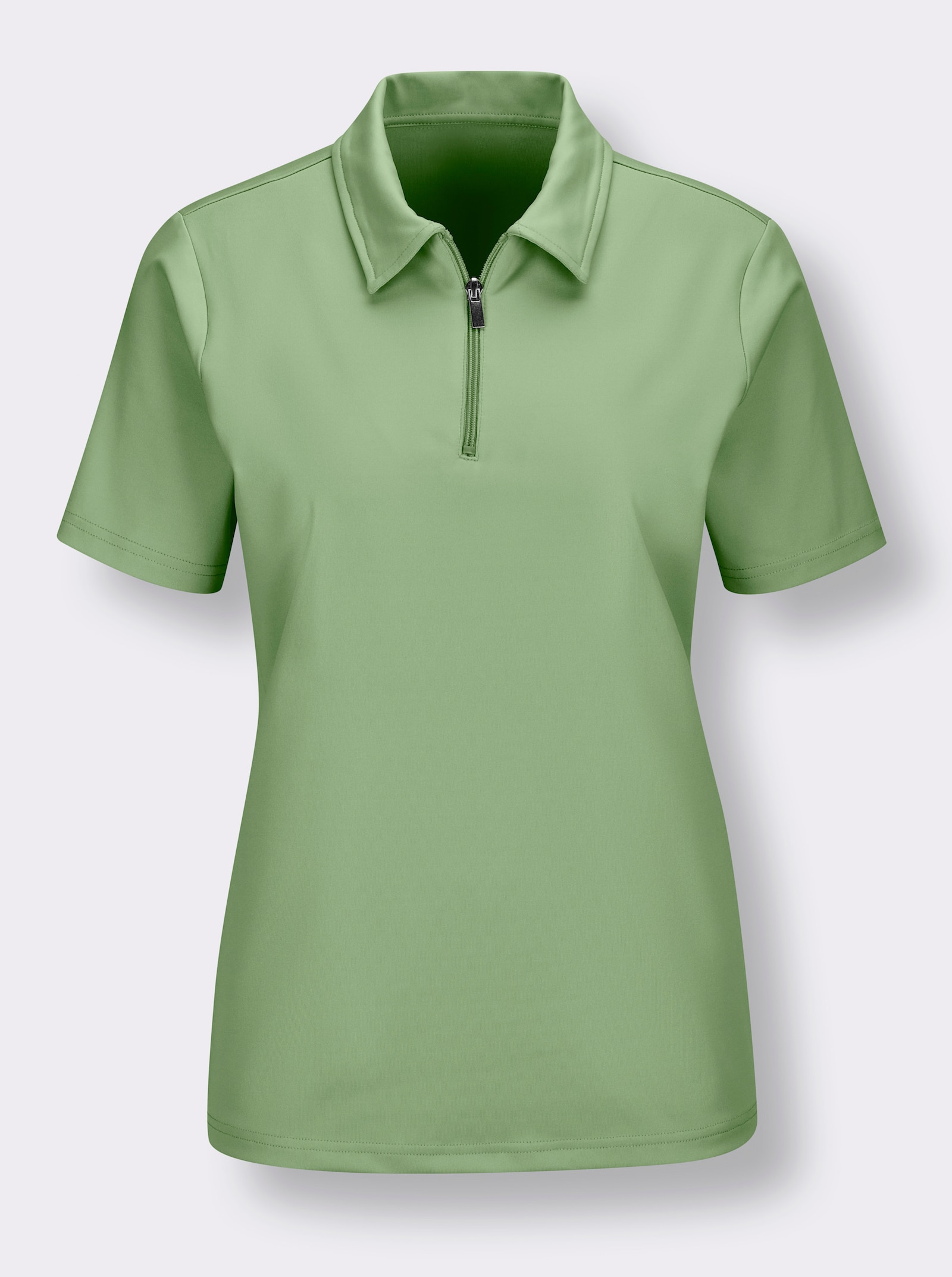 Funktionsshirt mit Reißverschluss - eucalyptus
