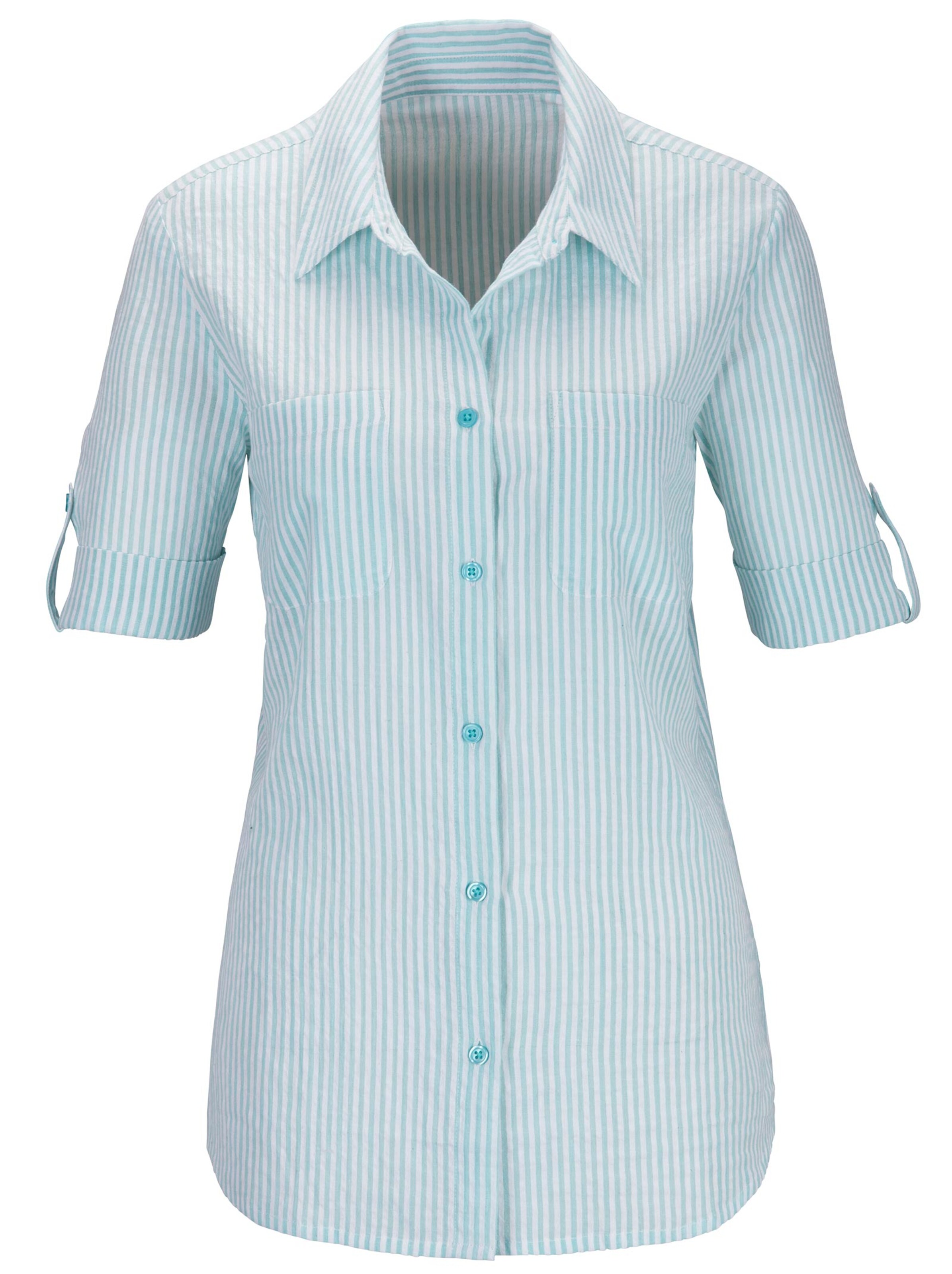 Bluse - mint-gestreift