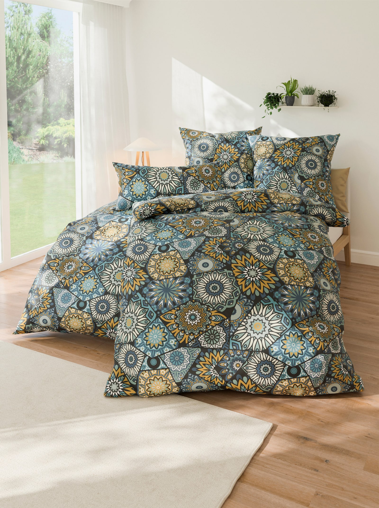 wäschepur Linge de lit - noir-topaze imprimé