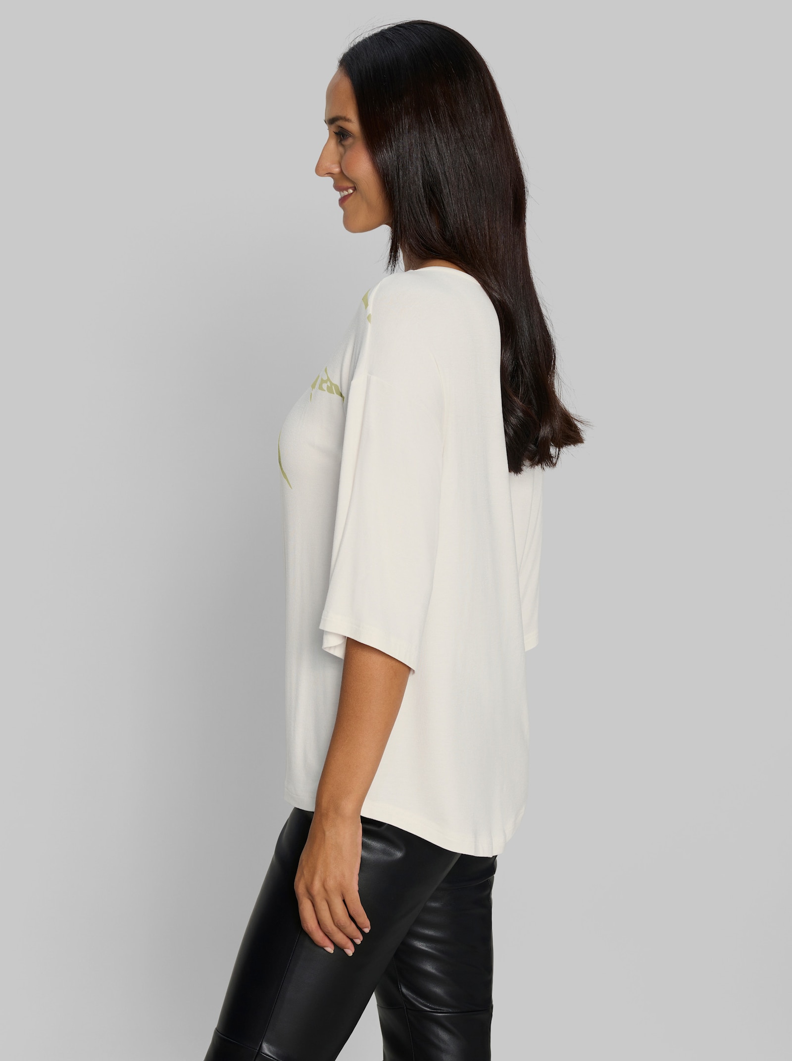 heine Oversize-Shirt mit Palmenprint - ecru-schilf-bedruckt