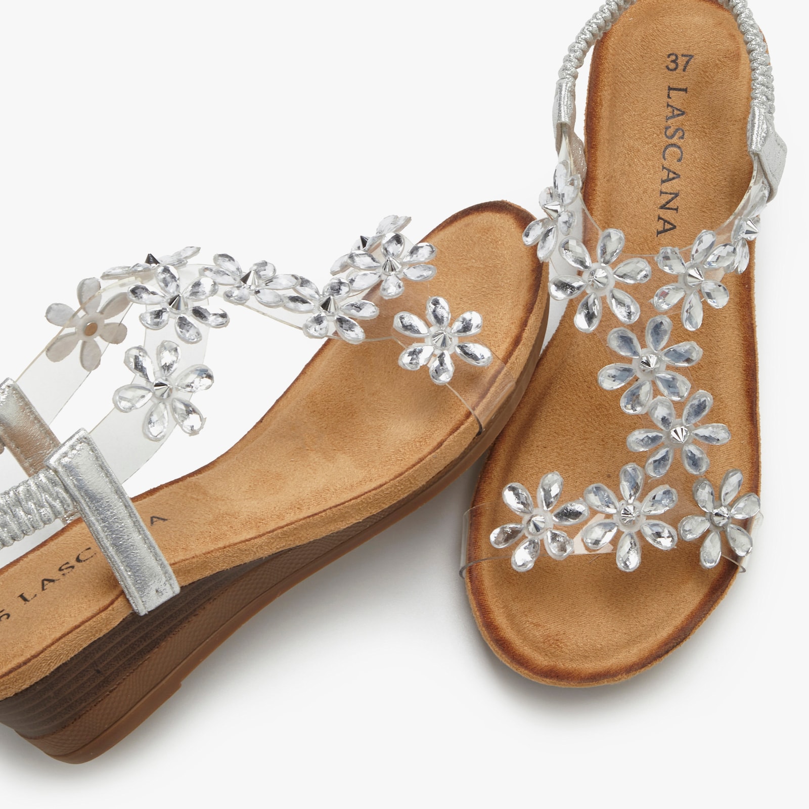 LASCANA Sandalette - silberfarben