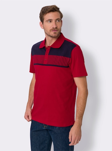 Poloshirt met korte mouwen - rood/marine