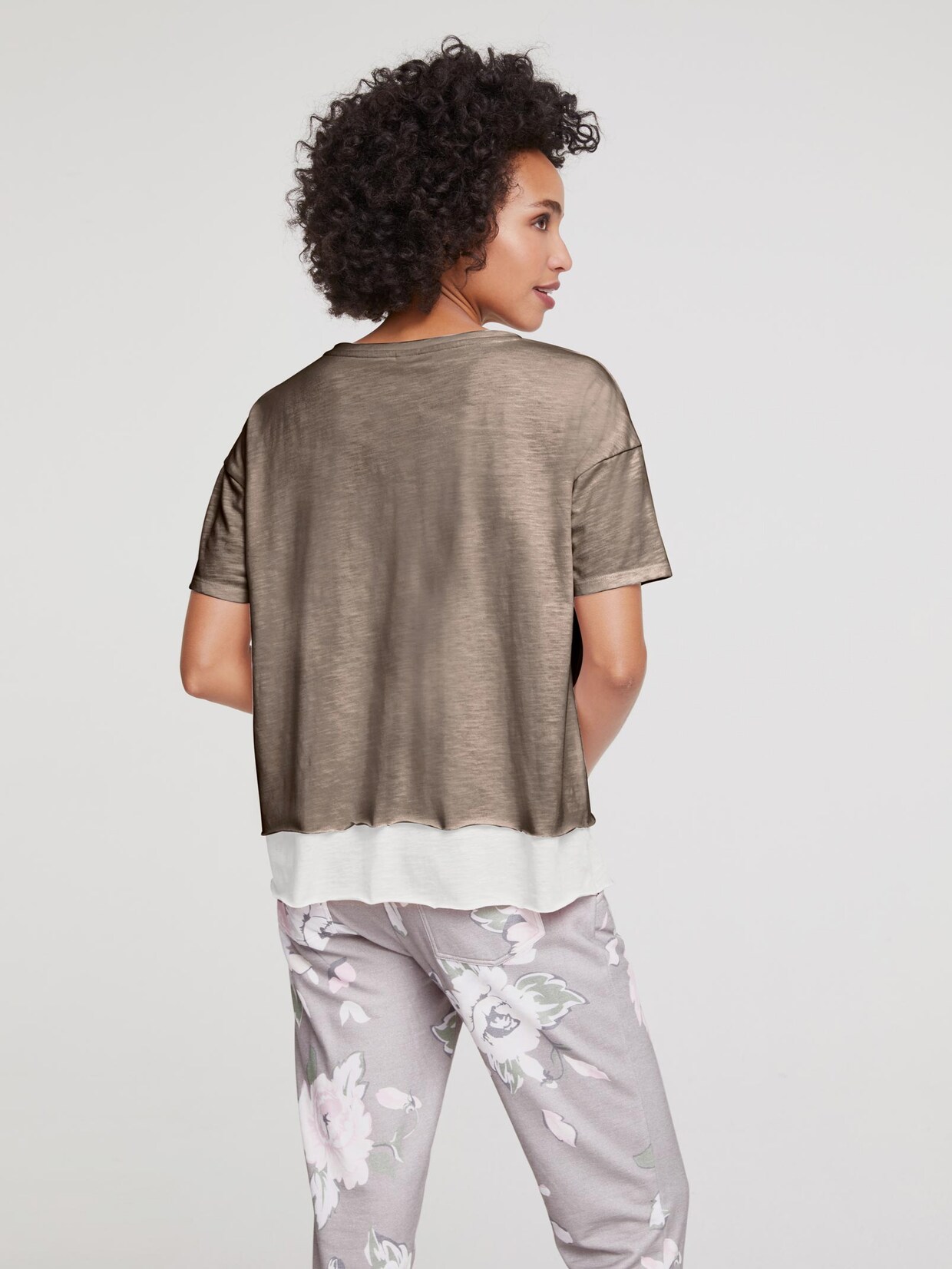 Linea Tesini Shirt - helltaupe-offwhite