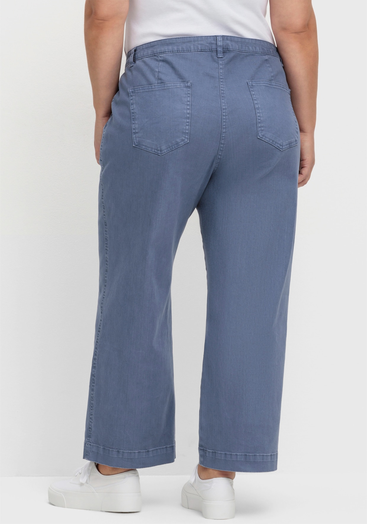 Culotte mit aufgesetzten Taschen hinten - rauchblau