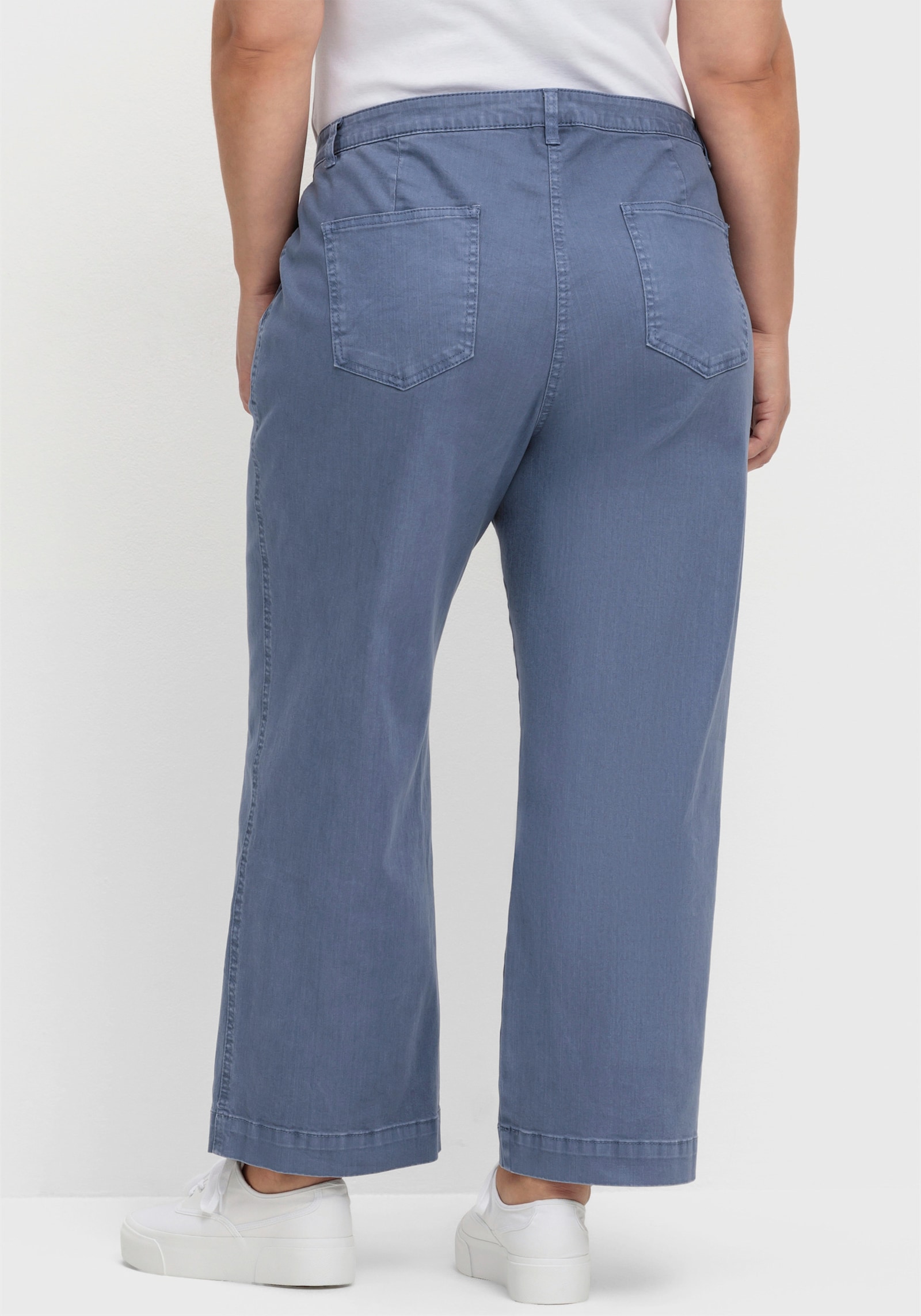  Culotte mit aufgesetzten Taschen hinten - rauchblau