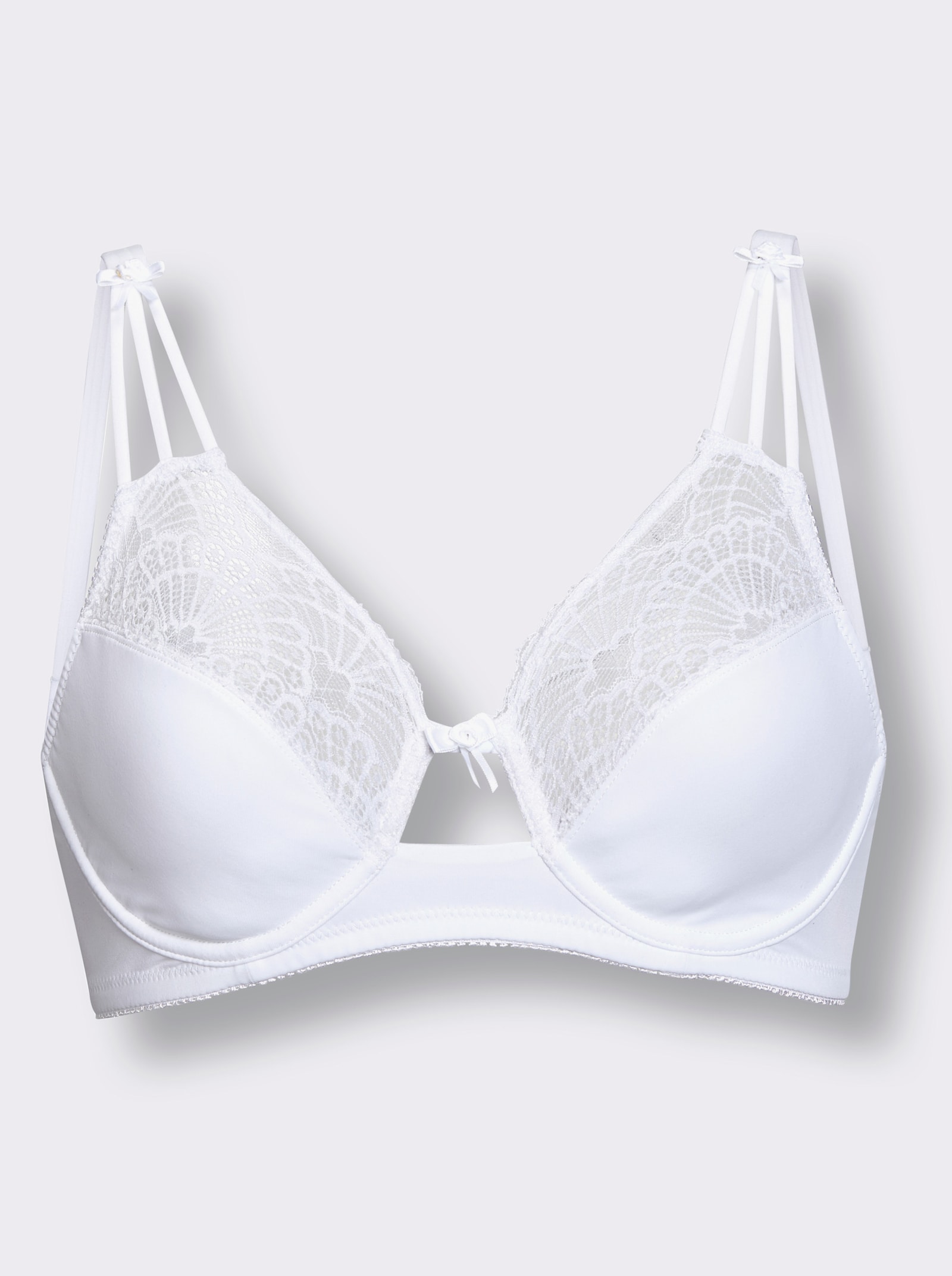 wäschepur Bügel-BH mit Spitze - weiß