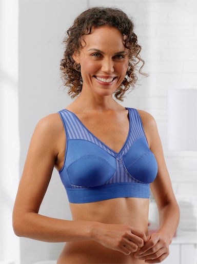 wäschepur Sport-BH ohne Bügel - mittelblau-bleu