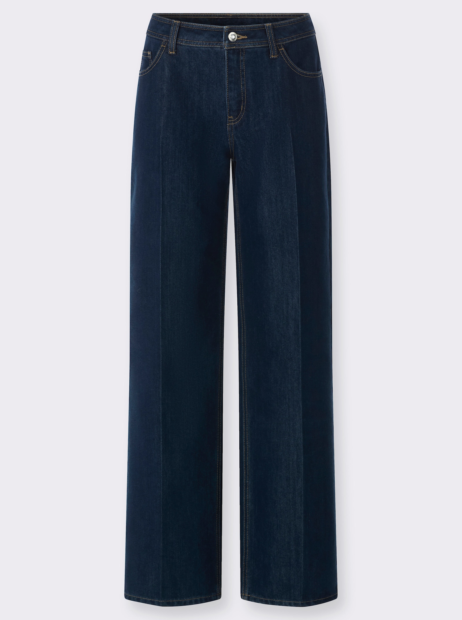 heine 5-Pocket-Jeans mit Bügelfalten - dark blue