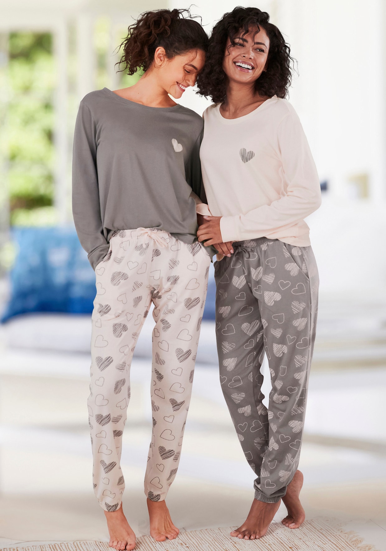 Vivance Dreams Pyjama - rose/gris