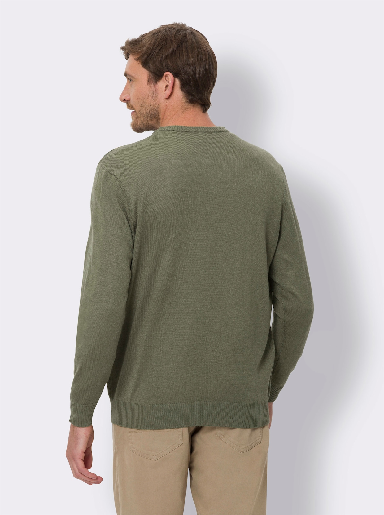 Pullover - khaki-gemustert