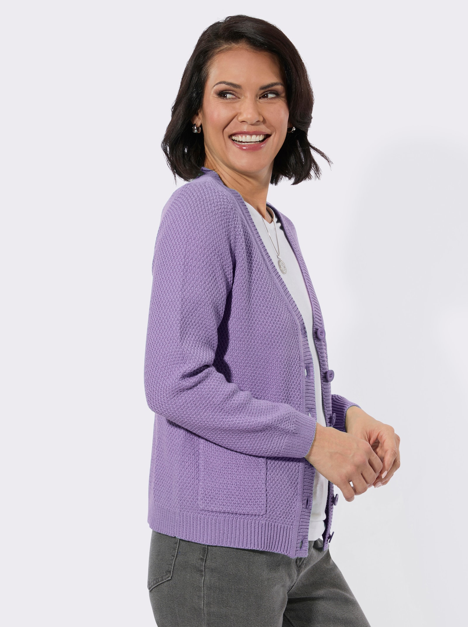 Strickjacke - lavendel