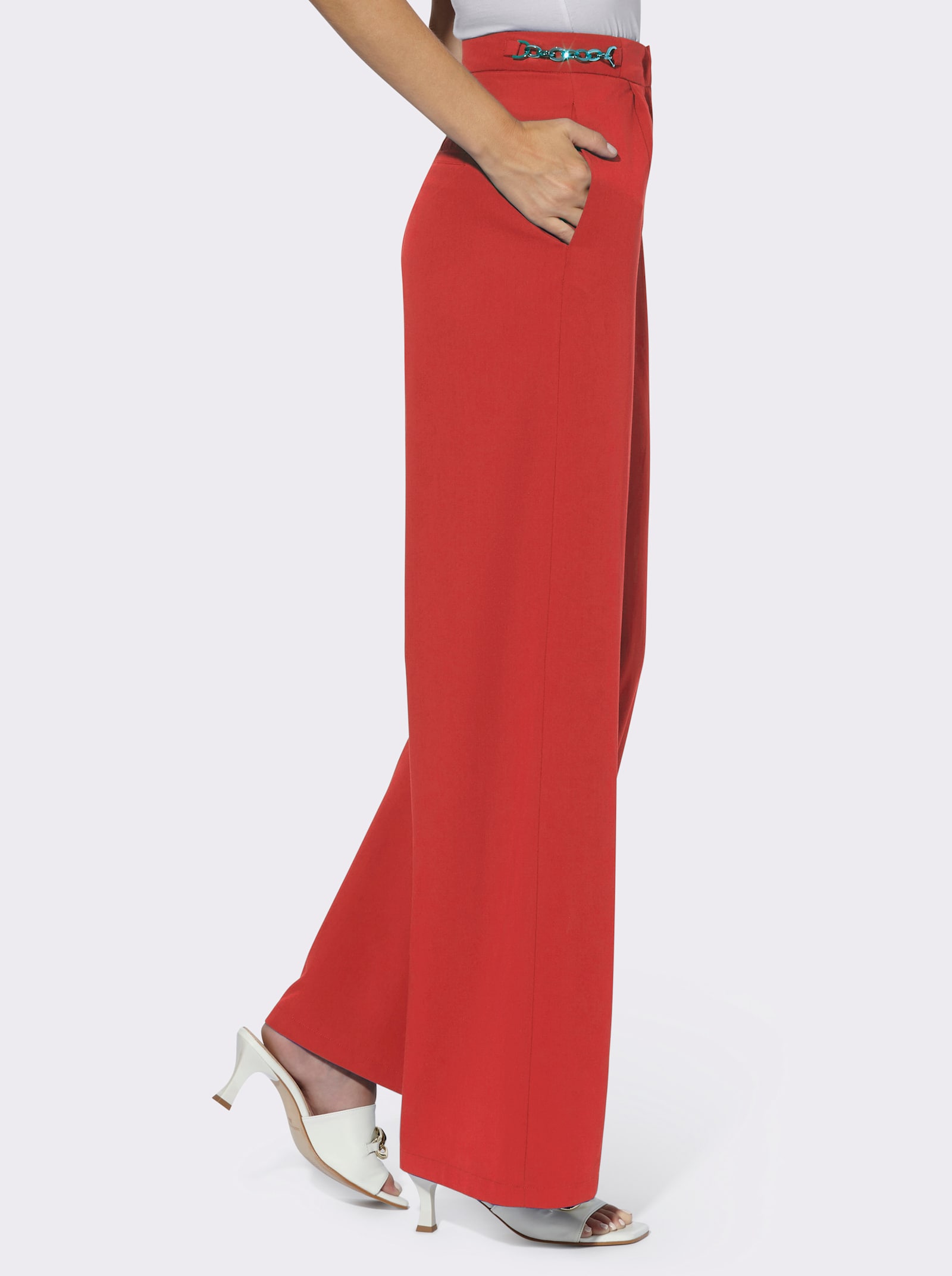 heine Anzughose mit Zierelementen - rot