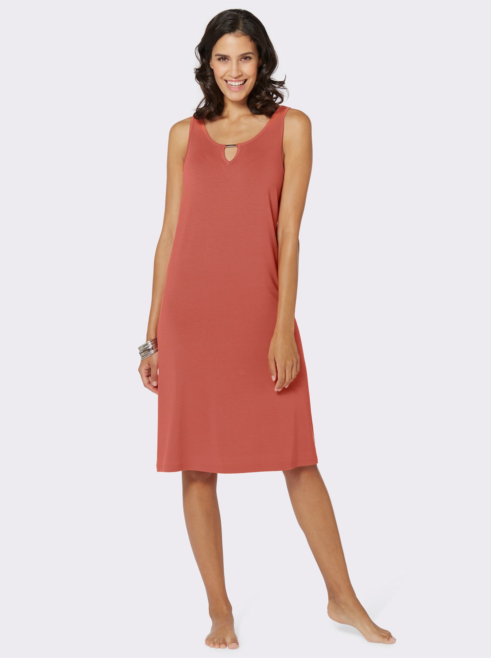 feel good Zomerjurk met siergesp - terracotta