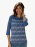 Shirt - jeansblau-bedruckt