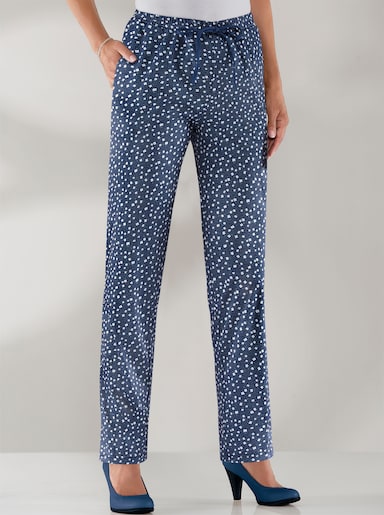 comfortbroek - marine/millefleurs